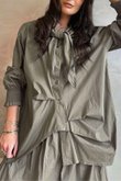 Paloma Neckerchief Blouse Khaki /20= pre order approx 5 days